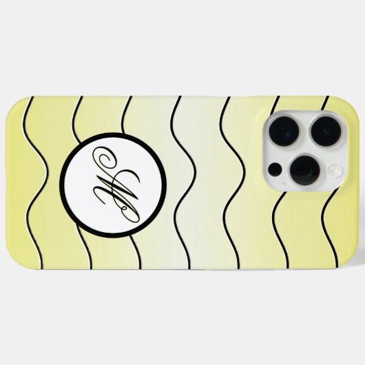 Bold Personal Initial On Mellow Butter Yellow Case-Mate iPhone Case (Achterkant (horizontaal))