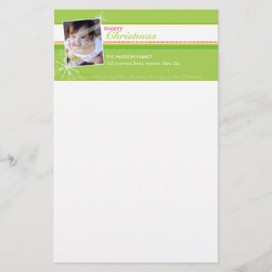 BOLD PHOTO CHRISTMAS NOTEPAPER: brightlyflaked 2 Briefpapier