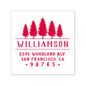 Bold Pine Tree Typografie Familie Retouradres Zelfinktende Stempel (Design)