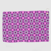 Bold pink and purple patterned Towel Golfhanddoek (Horizontaal)
