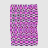 Bold pink and purple patterned Towel Golfhanddoek (Voorkant)