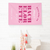 Bold Pink Bachelorette Bash Spandoek (Insitu)