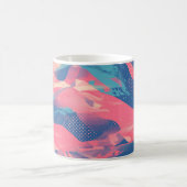 🎨 Bold Pink & Blue Abstract Pattern - Dynamic & F Koffiemok (Center)