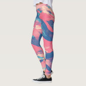 🎨 Bold Pink & Blue Abstract Pattern - Dynamic & F Leggings (Links)