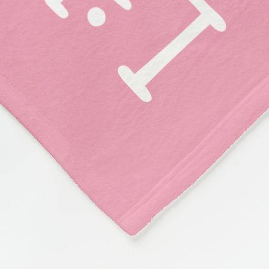  Bold pink butterfly - personalized  Fleece Deken (Hoek)