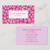Bold Pink Floral Visitekaartje Event Planner (Voorkant / Achterkant)