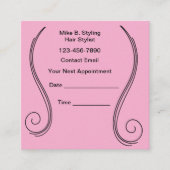 Bold Pink Hair Stylist Theme Appointment Cards Afsprakenkaartje (Voorkant)