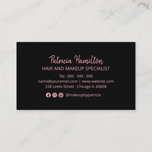 Bold Pink Hand Lettered Appointment Card Visitekaartje (Achterkant)