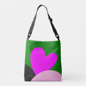 Bold Pink Heart Graphic Tote Bag (Achterkant)