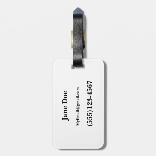 Bold Pink Hibiscus en vrouw Abstract Portret Bagagelabel (Achterkant verticaal)