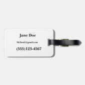 Bold Pink Hibiscus en vrouw Abstract Portret Bagagelabel (Achterkant horizontaal)