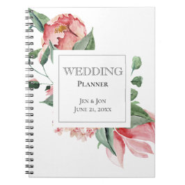 Bold Pink Magnolia Wedding Planner Notitieboek