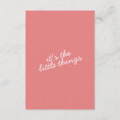 Bold Pink Modern Whimsical Wedding Details Informatiekaartje (Achterkant)