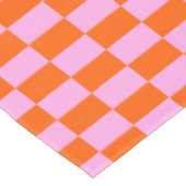 Bold Pink Orange Modern Geometric Check Pattern Tafelkleed (Gekanteld)