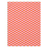 Bold Pink Orange Modern Geometric Check Pattern Tafelkleed (Voorkant)