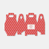 Bold Pink Red Heart Valentines Personalized Name Bedankdoosjes (Uitgevouwen)