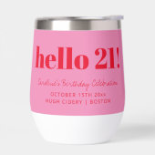 Bold Pink Red Modern 21st Birthday Custom (Links)