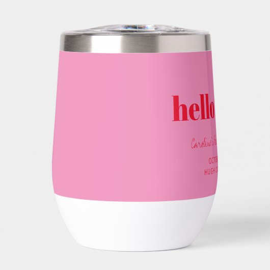 Bold Pink Red Modern 30th Birthday Custom (Voorkant)