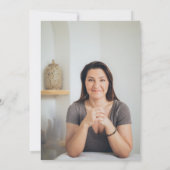 Bold Pink Red Modern 50e verjaardag Foto Kaart (Achterkant)