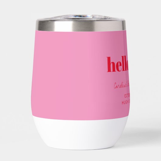 Bold Pink Red Modern 60th Birthday Custom  (Voorkant)