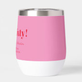 Bold Pink Red Modern 60th Birthday Custom (Achterkant)