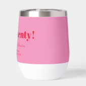 Bold Pink Red Modern 70th Birthday Custom  (Achterkant)