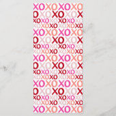 Bold Pink XOXO Girls Night Galentine's Day Party Menu (Achterkant)