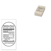 Bold Pint Honey Jar Nutrition Facts Label Rubberstempel (Gestempeld)