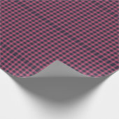 Bold Pixel Buffalo Check Plaid Pink Navy Cadeaupapier (Hoek)