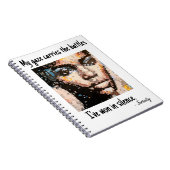 Bold Pixel Portrait in Vivid Tones Notitieboek (Rechterzijde)