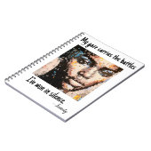 Bold Pixel Portrait in Vivid Tones Notitieboek (Linkerzijde)