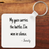 Bold pixelated portrait sleutelhanger (Achterkant)