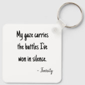 Bold pixelated portrait sleutelhanger (Achterkant)