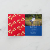 Bold Pizza Birthday Party Restaurant Folded Photo (Binnen)