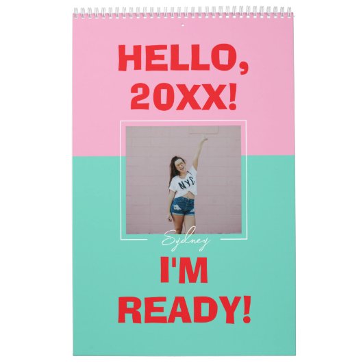 Bold Planner Aangepaste fotokalender Kalender (Hoes)