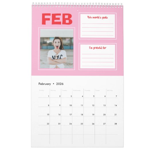Bold Planner Aangepaste fotokalender Kalender (Feb 2026)