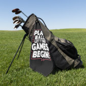 Bold Play Ball Sports Quote Art Golfhanddoek (Groen)