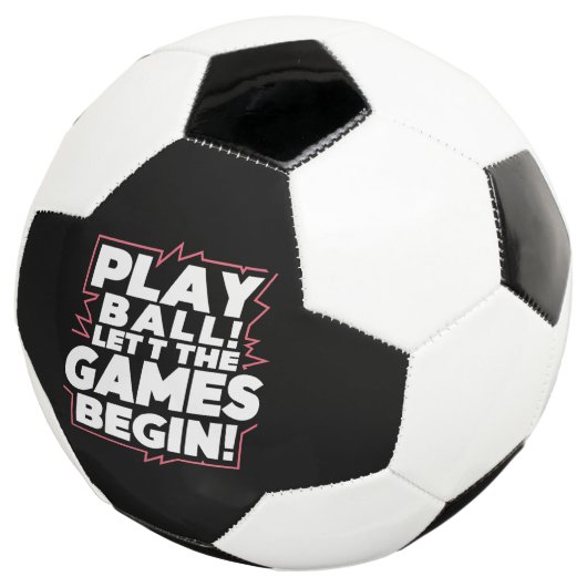 Bold Play Ball Sports Quote Art Voetbal (Drie kwart)