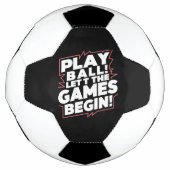 Bold Play Ball Sports Quote Art Voetbal (Voorkant)