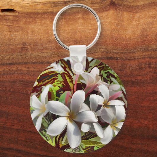 Bold Plumeria Sleutelhanger (Voorkant)