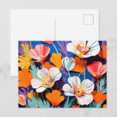Bold Pop Art California Poppies Briefkaart (Voorkant / Achterkant)