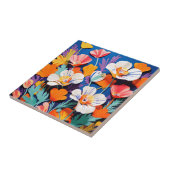 Bold Pop Art California Poppies Tegeltje (Zijkant)
