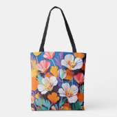 Bold Pop Art California Poppies Tote Bag (Achterkant)