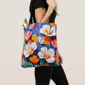 Bold Pop Art California Poppies Tote Bag (Dichtbij)