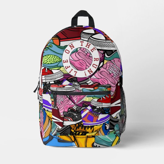 Bold Pop Art Runner Jogger Bedrukte Rugzak (Voorkant)