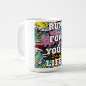 Bold Pop Art Runner Jogger Koffiemok (Voorkant links)