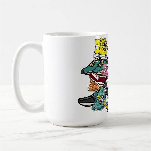 Bold Pop Art Runner Jogger Koffiemok (Links)