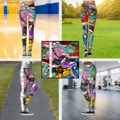 Bold Pop Art Runner Jogger Leggings