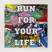 Bold Pop Art Runner Jogger Legpuzzel (Verticaal)