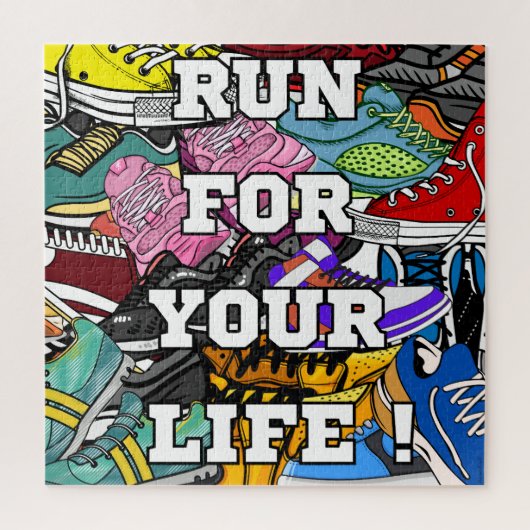 Bold Pop Art Runner Jogger Legpuzzel (Verticaal)